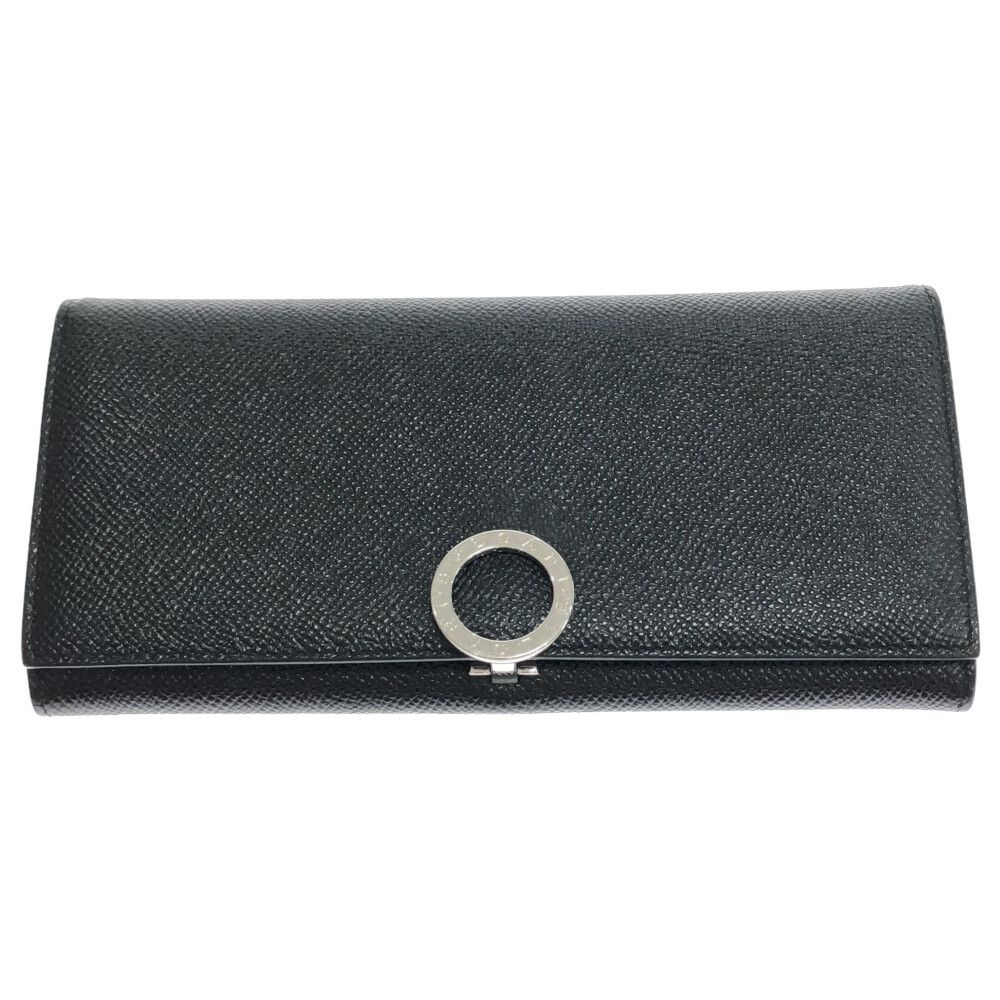 BVLGARI (ブルガリ) クリップ ラージウォレット 289381 レザー二つ折り長財布 ブラック - BRINGメルカリ店 - メルカリ