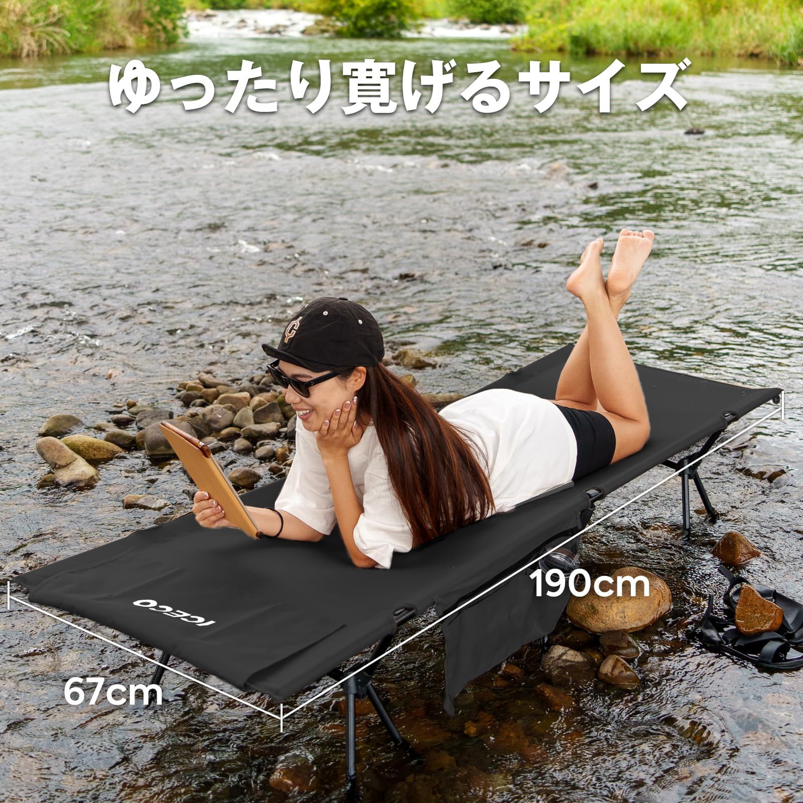 VENTLAX 2WAY コット 軽量3kg 折りたたみ式 ハイ/ロー切替可能 2WAY