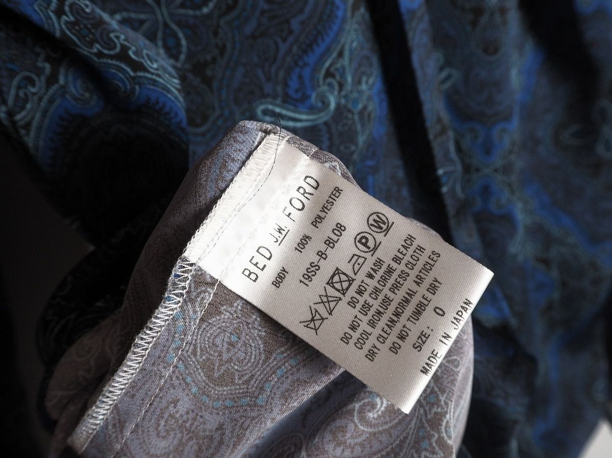 nabe BED j.w. FORD スカジャン 青/白 ノーカラー nabe様専用 BED j.w. FORD スカジャン 青/白 ノーカラー