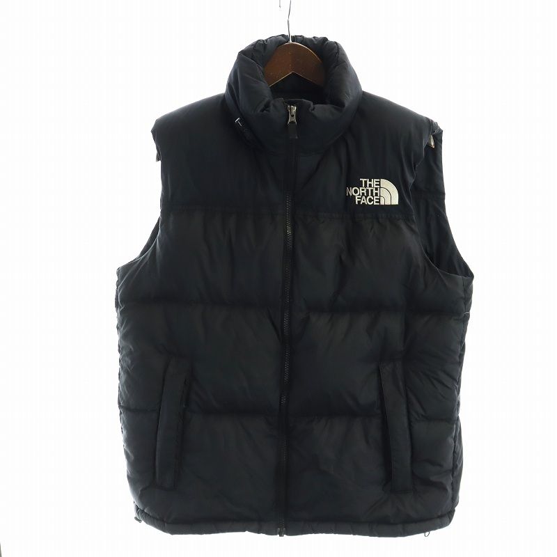 ザノースフェイス THE NORTH FACE ヌプシ ダウンベスト NUPTSE VEST ND91843 ジップアップ ロゴ 刺繍 L 黒 ブラック GY18 |MQ