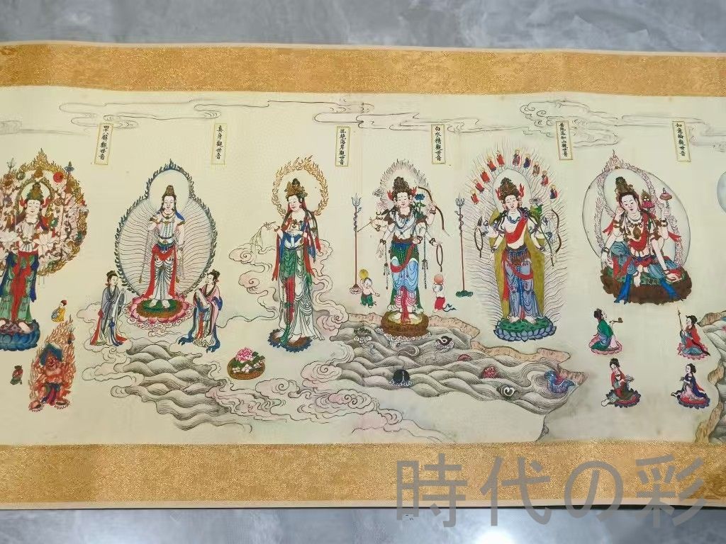 中国古美術 絹本手描き 張大千作款 鳳凰 水墨画 掛軸 四尺 古美味 中堂