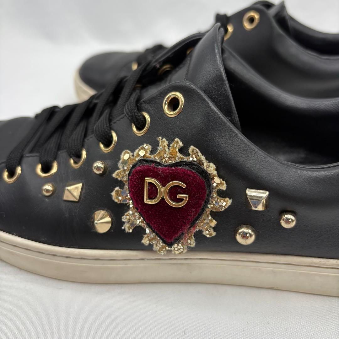 DOLCE&GABBANA ドルチェ&ガッバーナ レザー スニーカー スタッズ