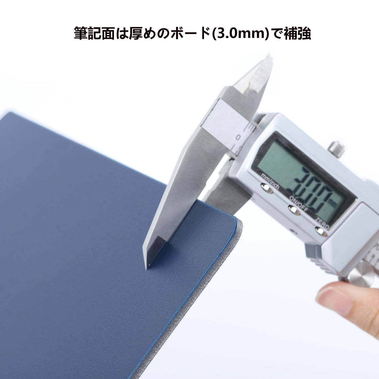 売切注意 お急ぎ下さい 書きやすさ 縦 用箋挟 クリップファイル 3.0mm厚板 バインダー バインダー ネイビー ペンホルダー付き クリップボード a4 DoocliB