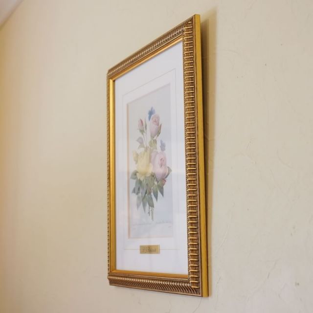 ① ルドゥーテ 絵額 レ ローズ バラ図譜 フォリオ判 銘木調フレーム 額 絵 楽天市場】絵画 インテリア ルドゥーテ ローズ 絵額 複製画