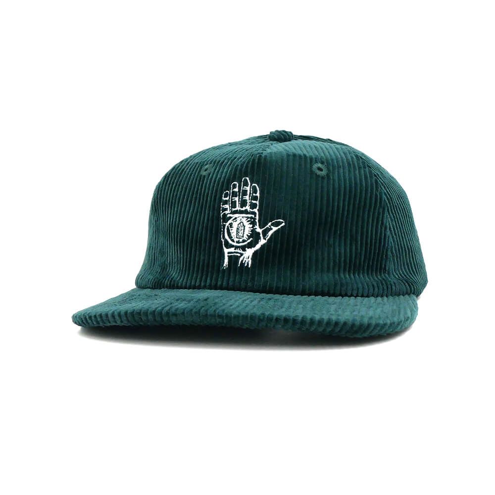 THEORIES CAP セオリーズ キャップ HAND OF THEORIES CORDUROY STRAPBACK FOREST GREEN