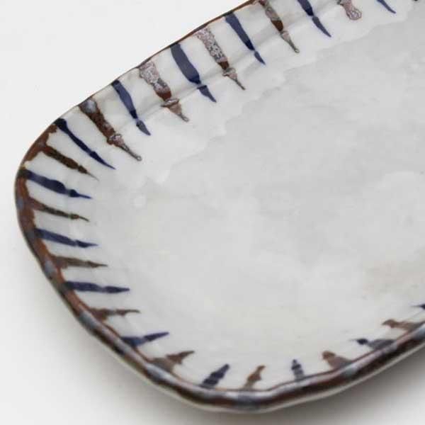 3Pセット）瀬戸焼 秋御膳 長皿／二色十草 ※陶器,個性的,和食器