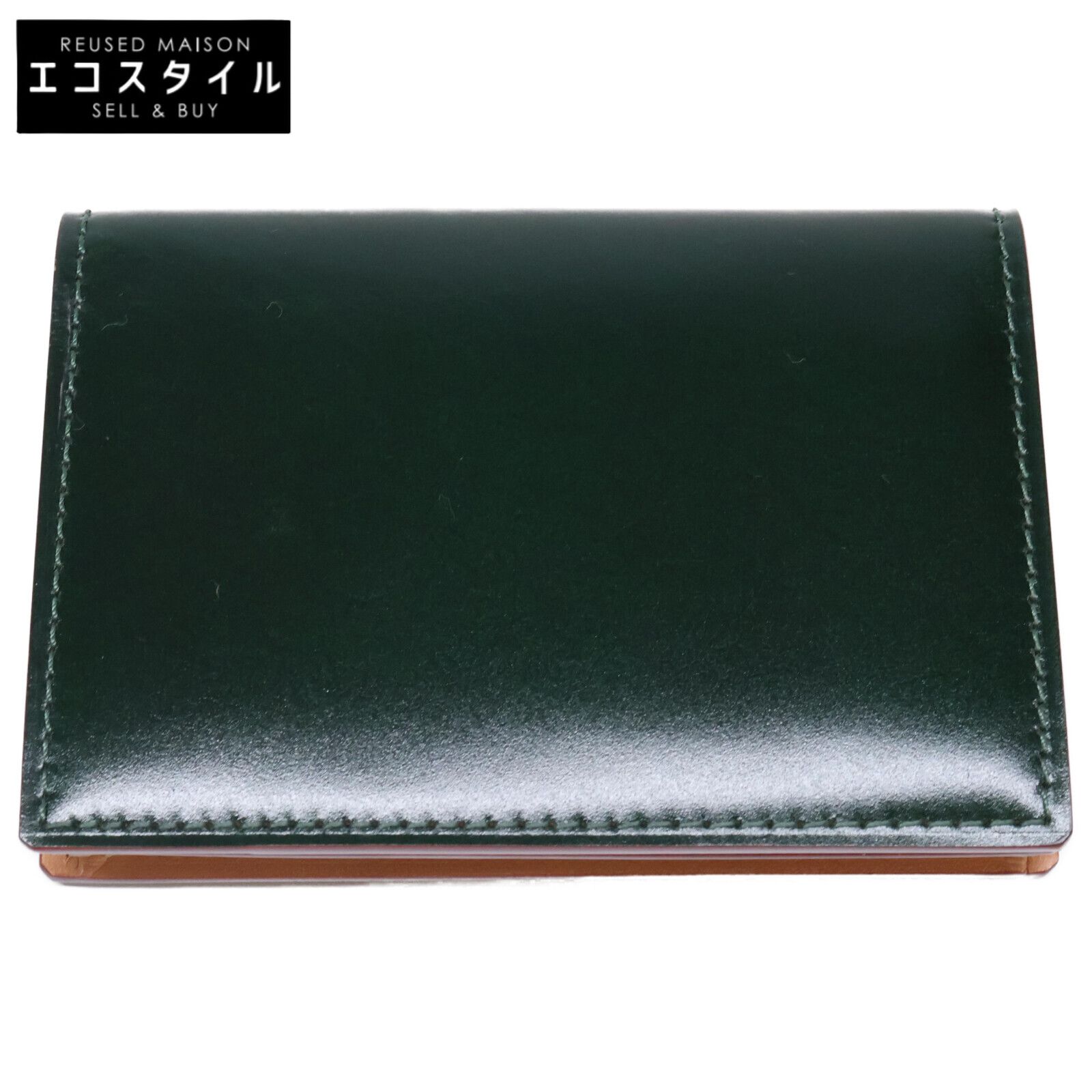 GANZO ガンゾ CORDOVAN コードバン 名刺入れ ダークグリーン GANZO ガンゾ 【新品同様】57637 CORDOVAN コードバン 通しマチ