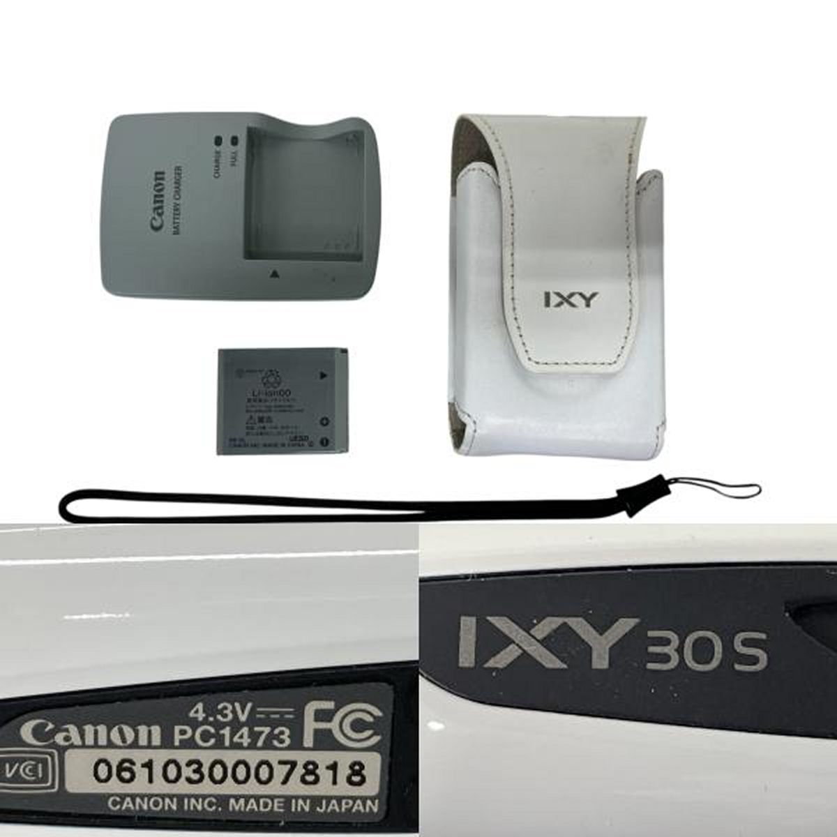 通電OK【ジャンク】Canon IXY 30S PC1473 ホワイト Canon PC1473 IXY 30S コンパクトデジタルカメラS10169386