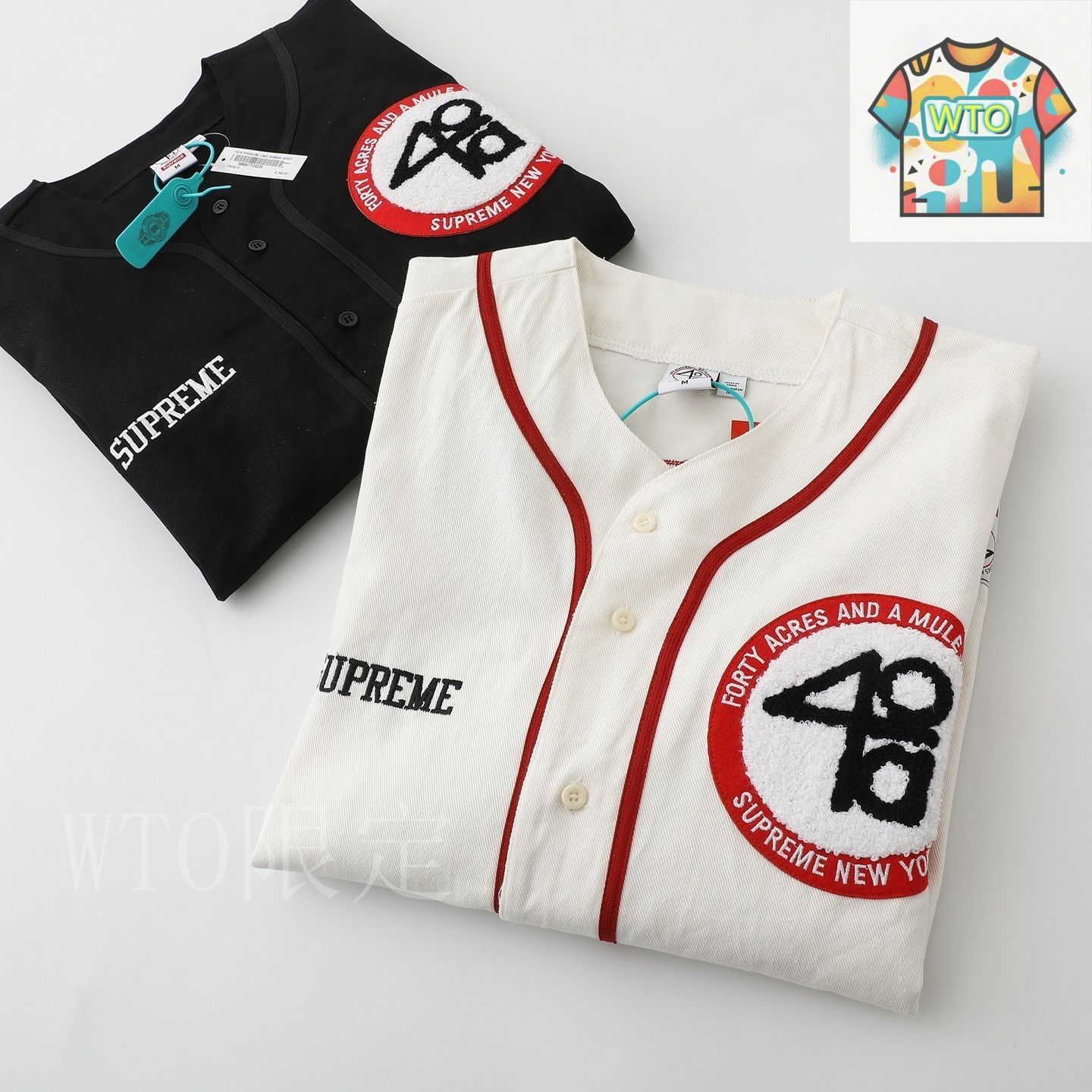 今日特価】Supreme x 40 Acres Twill Baseball Jersey - メルカリ