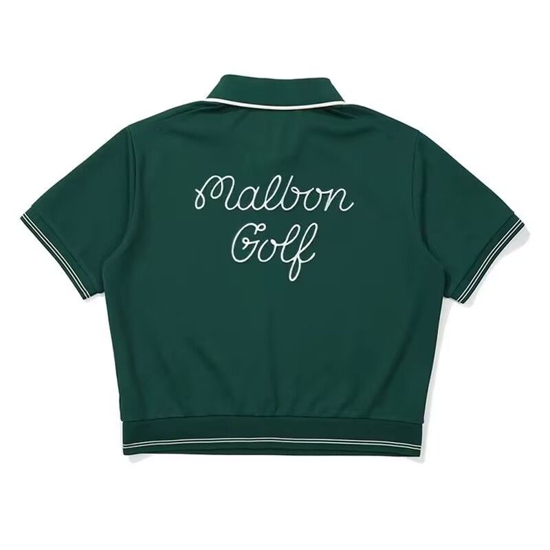 Malbon ゴルフ レディース 半袖ポロシャツ 刺繍入り レディース 新作 Malbonゴルフ 刺繍入り半袖ポロシャツ スポーツ