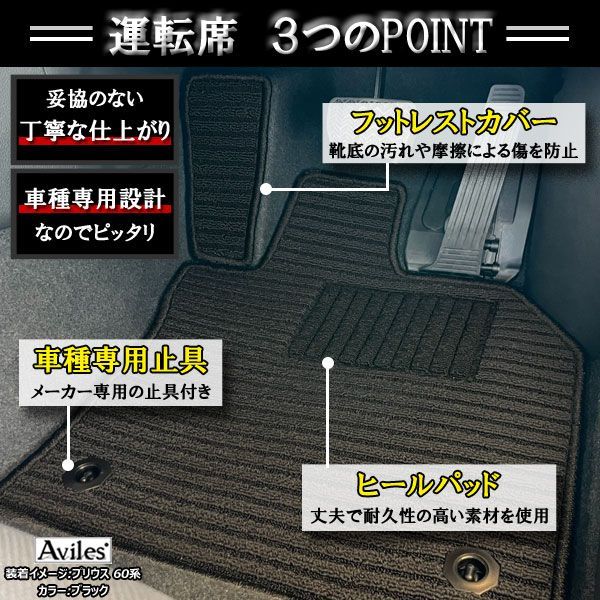 フロアマット アルファード/ヴェルファイア 30系 7、8人乗り ガソリン・ハイブリッド 「高品質で安売りに挑戦」 在庫品は当日発送可 ブラック  アヴィレスストア メルカリ店 メルカリ