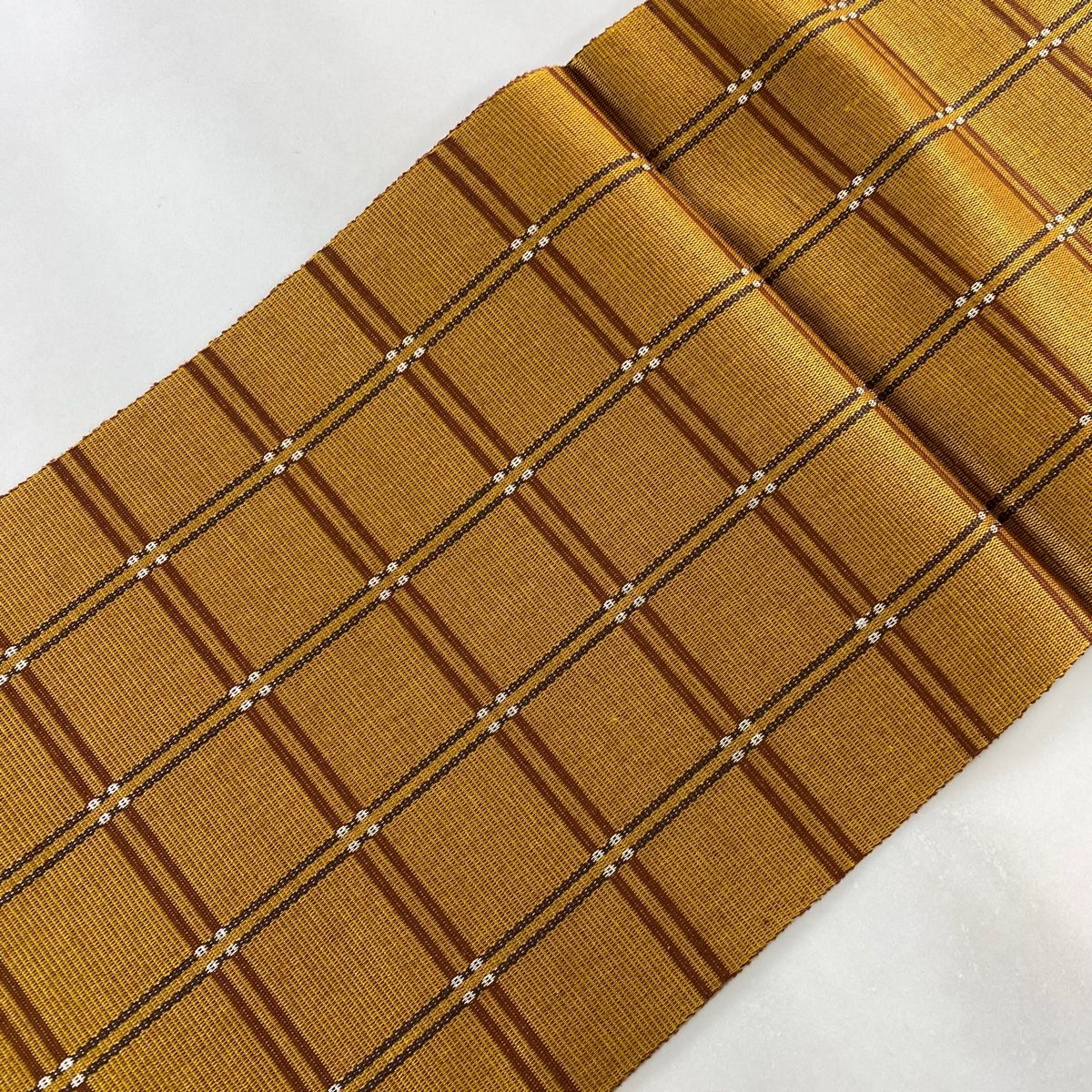 八寸名古屋帯 格子