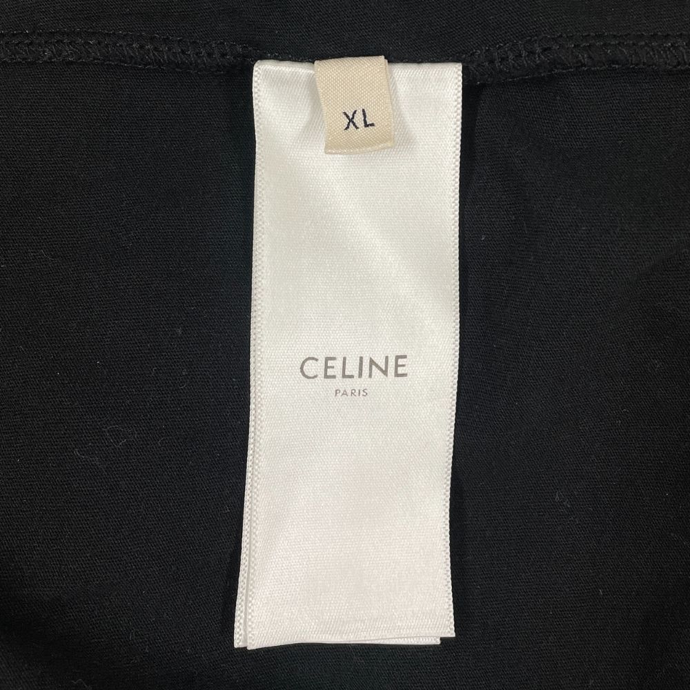 CELINE セリーヌ 品番 X008370E ロゴ プリント Tシャツ ブラック