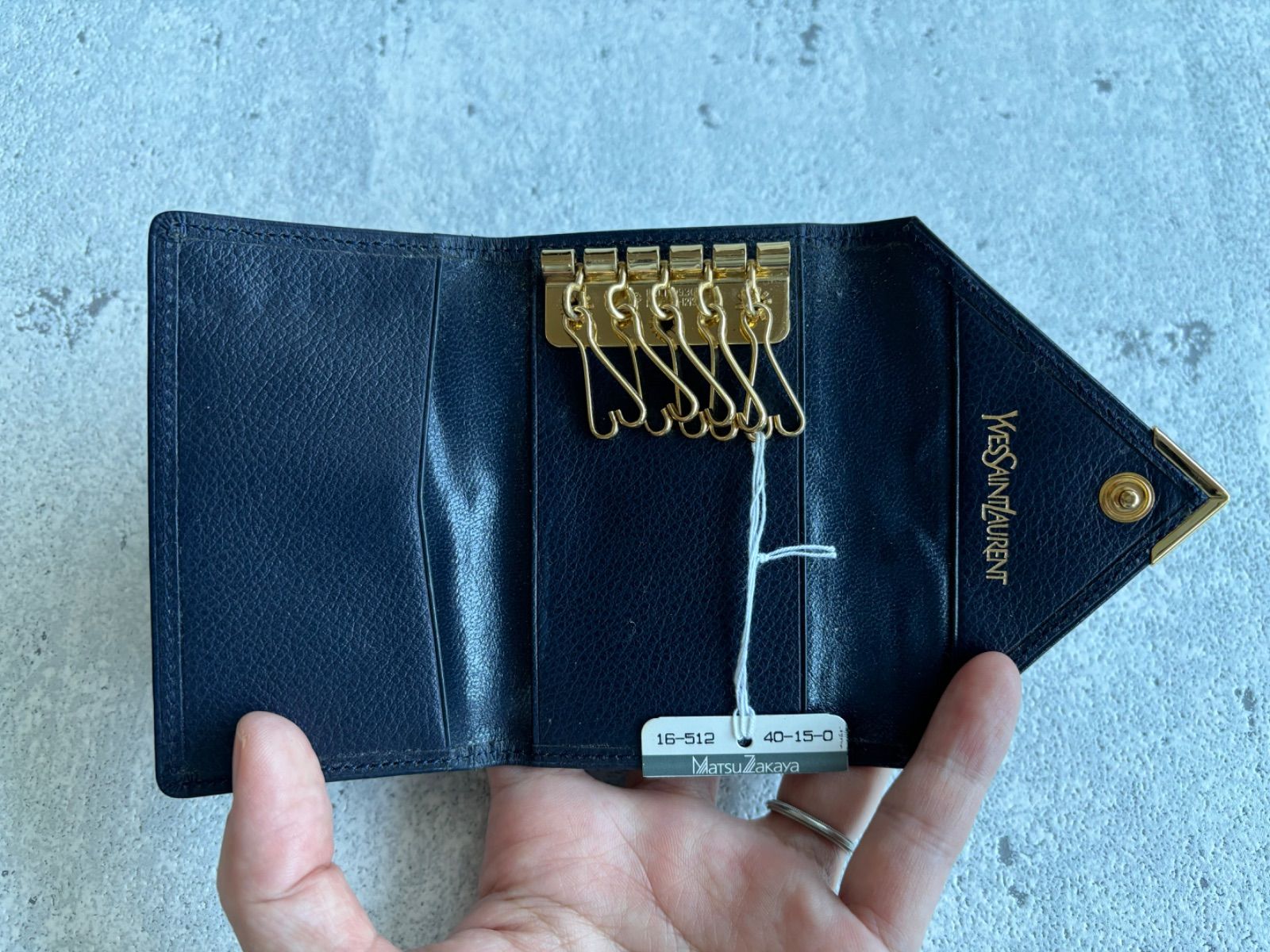 ✨新品未使用・箱付き✨　Saint Laurent  キーケース　カサンドラ カサンドラ マトラッセ スリムキーケース（グレイン・ド