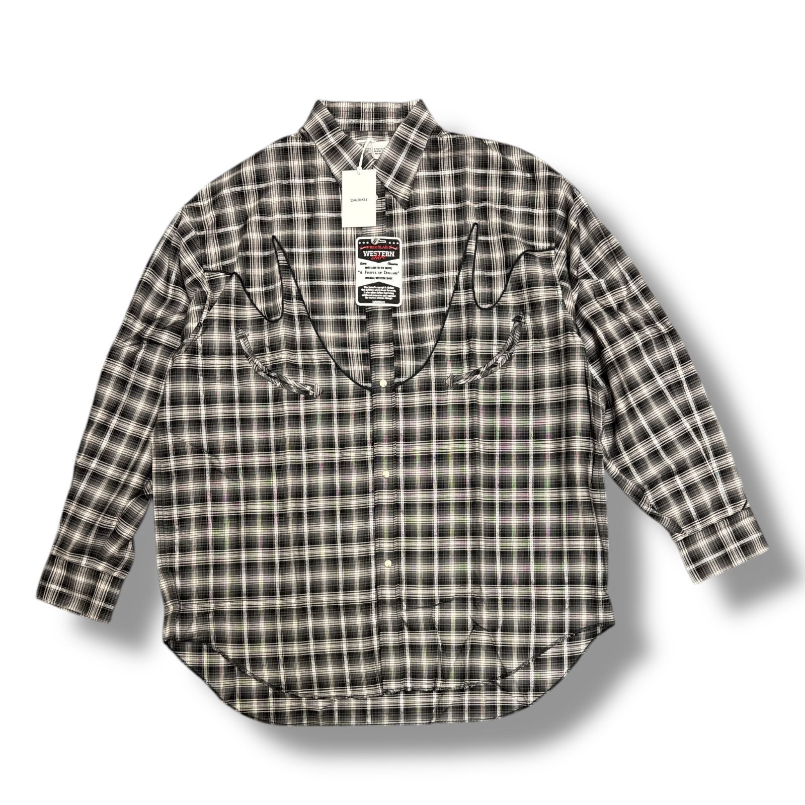 参考上代55000円 未使用品 DAIRIKU 24SS Check Western Over