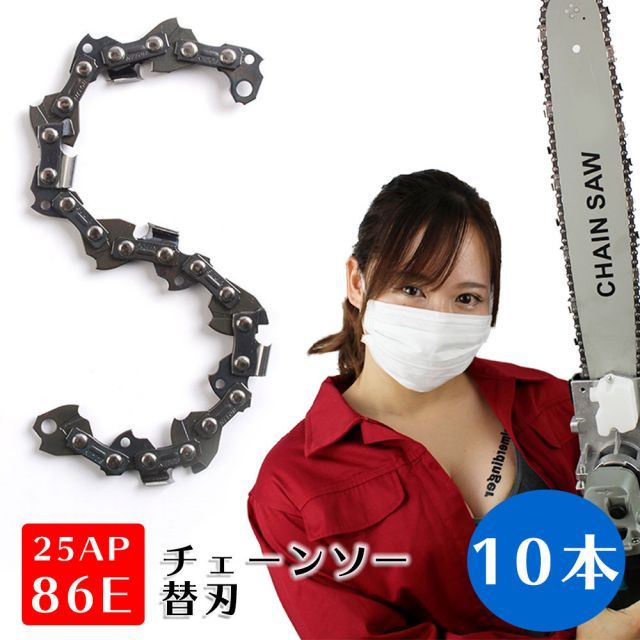 チェーンソー 替刃 25AP-86E 10本 互換替刃 ホ オレゴン グ ソーチェーン ソーチェン HOOREGONG マキタ スチール ハスクバーナ