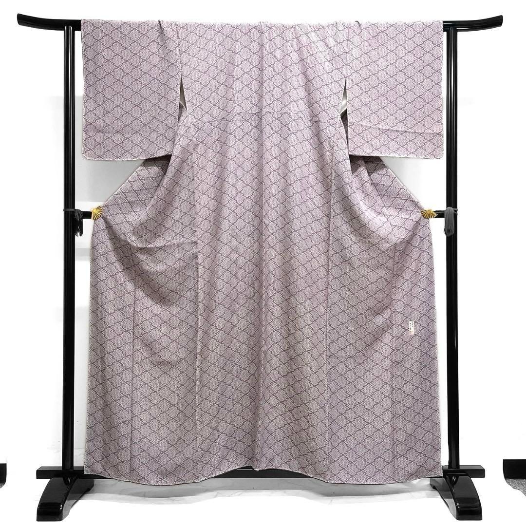 中村勇二郎 人間国宝 小紋 作家もの 江戸小紋 松川菱 花 着物 103b d