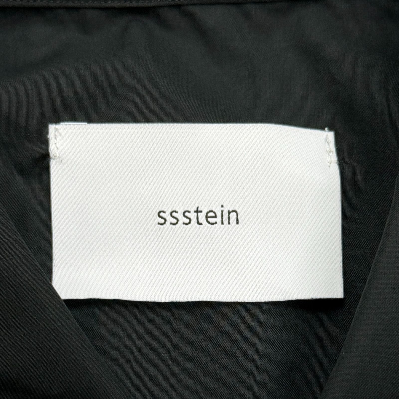 本当にお買い得です！ 参考上代50600円 ♥品 ssstein LONG SHIRT ONE PIECE ロングシャツワンピース 長袖シャツ シュタイン ST.1021 ブラック M 99364A9