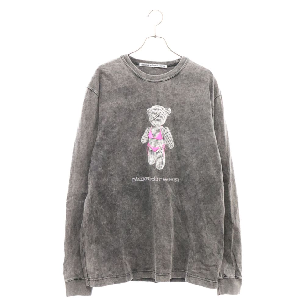 アレキサンダーワン テディベア ストーン ロゴ ロンT Mサイズ 極美品
