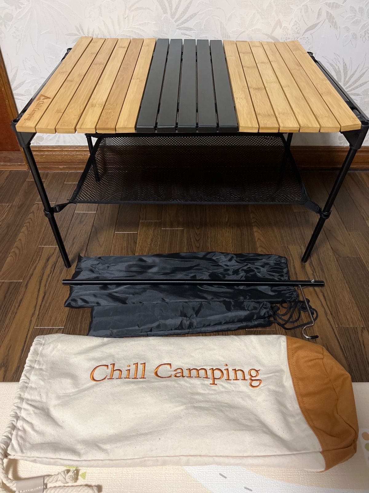 チルキャンピング　ウッドロールテーブル 楽天市場】【高評価☆4.48】 軽量設計 組立簡単 ChillCamping