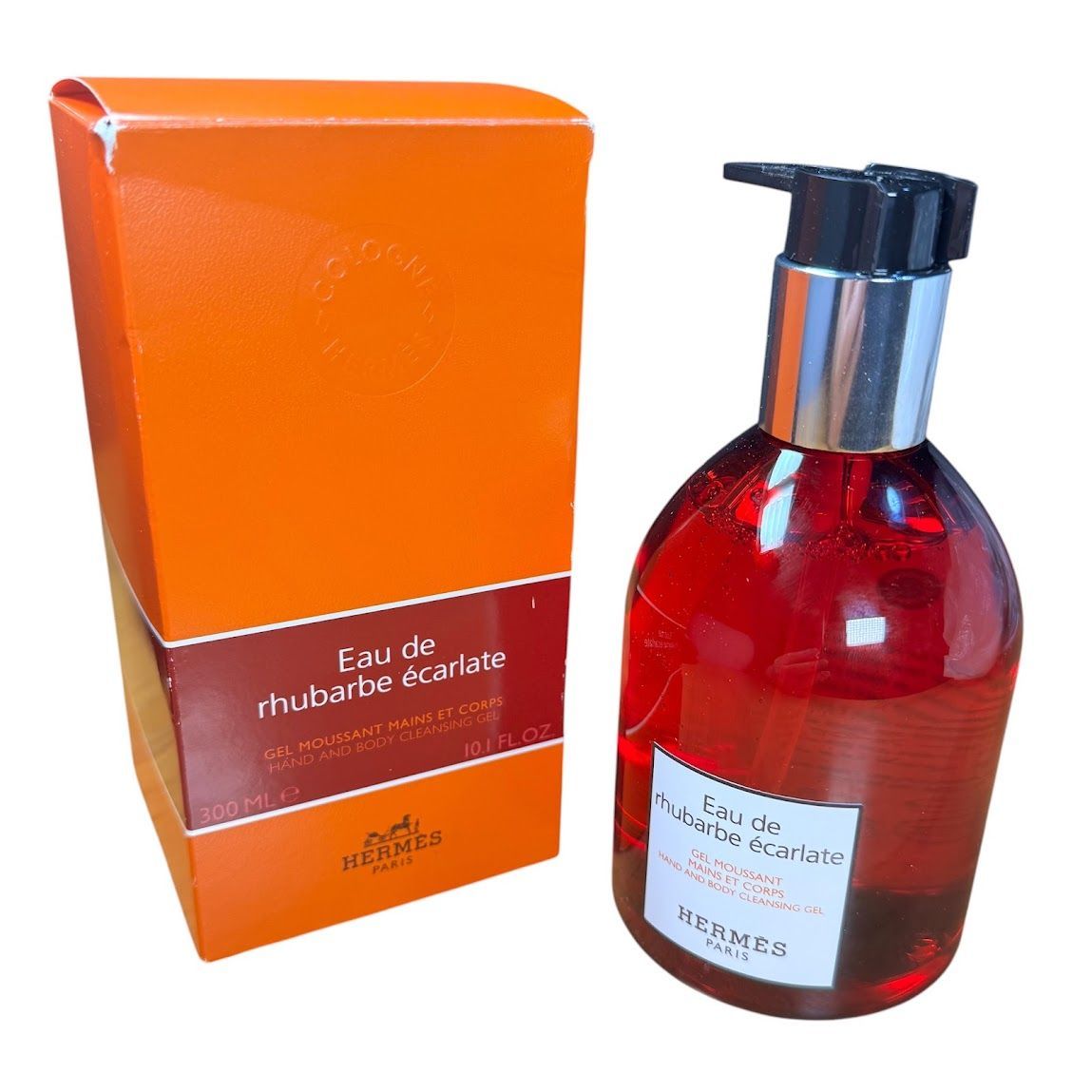 RE38 【未使用】 HERMES Eau de rhubarbe éclatée エルメス オードゥルバーブエカルラット ハンド＆ボディ クレンジングジェル 300ml