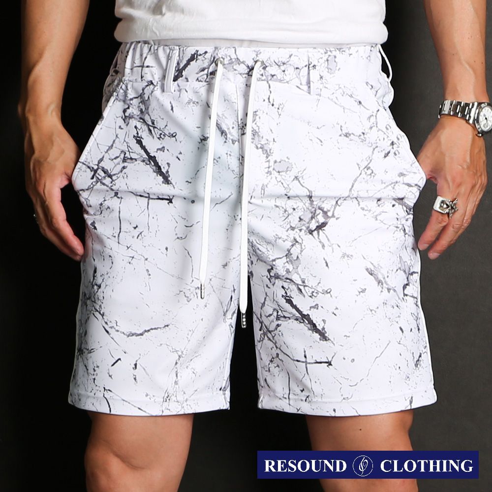 【RESOUND CLOTHING 】RUSH SHORTS - PAINTGREY / ラッシュガード ハーフパンツ / RC32-HP-002【メンズ】【送料無料】