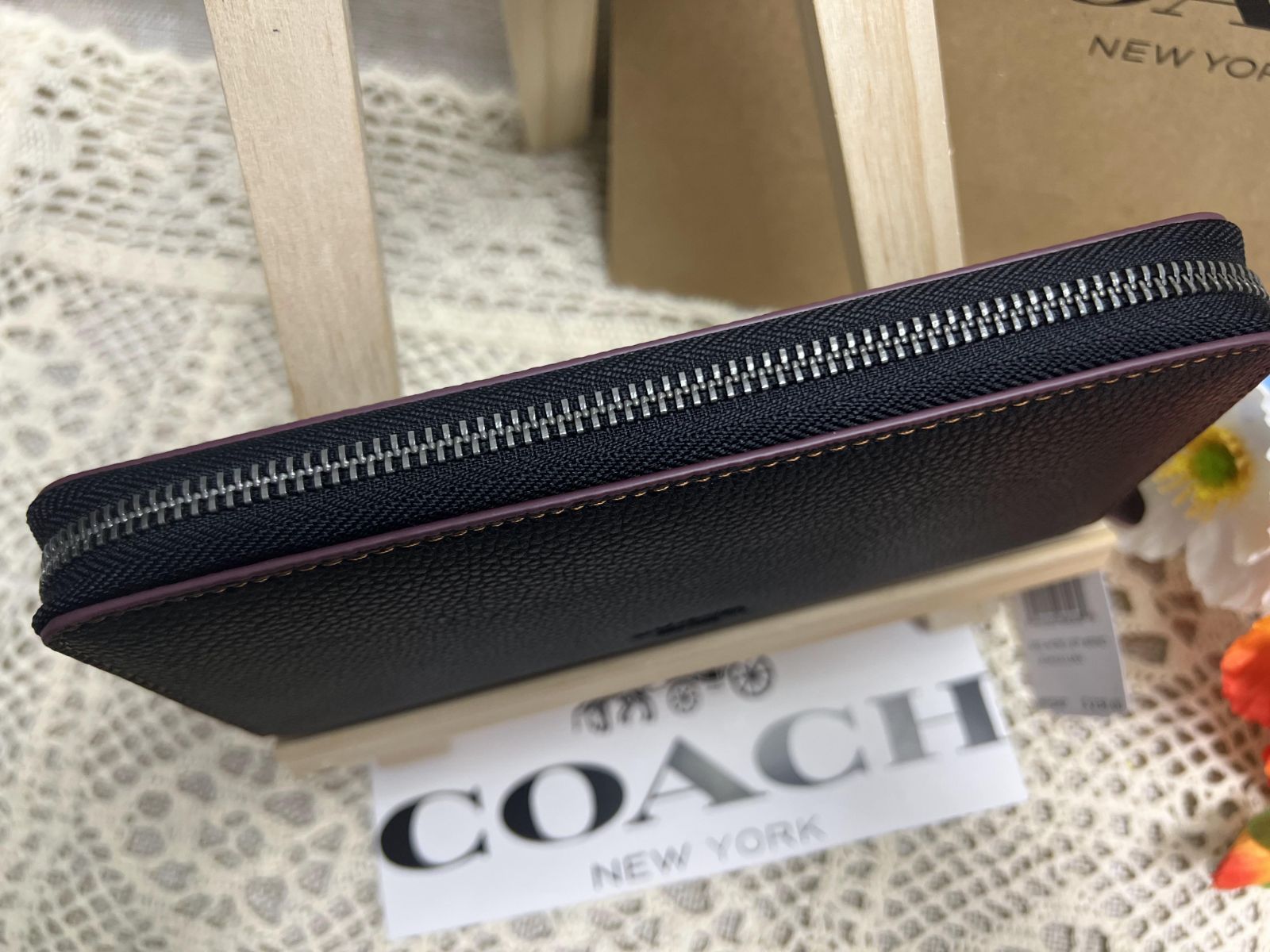 COACH 財布 コーチ 長財布 アコーディオン ラウンドジップ レザー