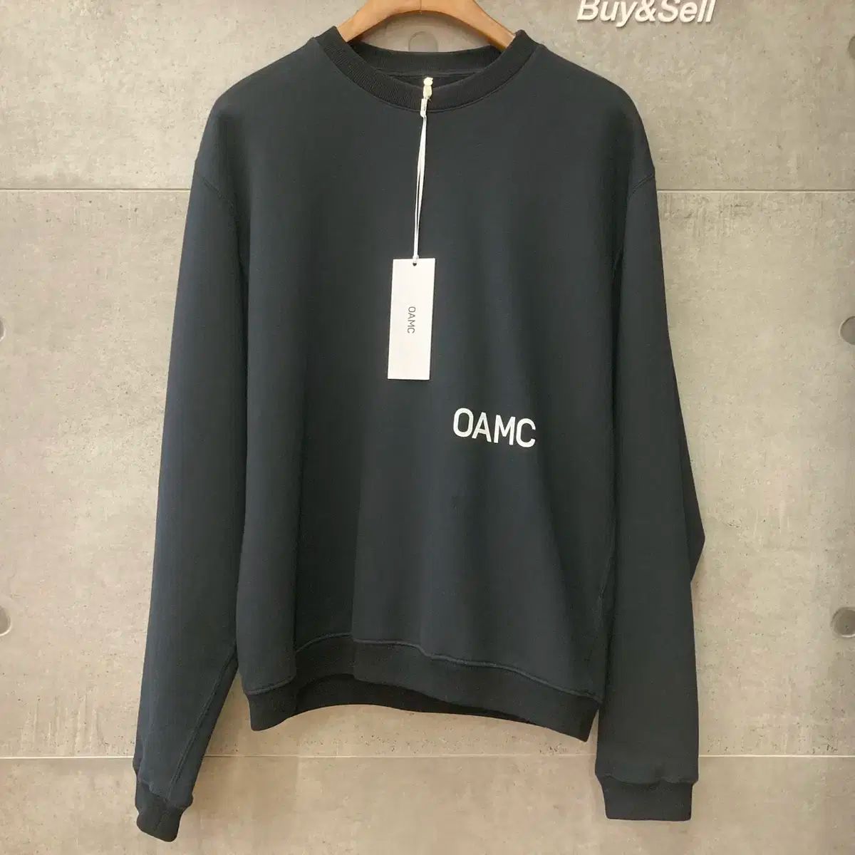 OAMC ロゴ クルーネック スウェット パーカー ブラック- D122006