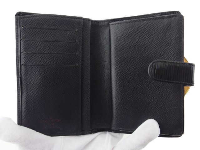 ☆美品☆ルイヴィトン がま口 エピ 財布 ポルトモネビエヴィエノワ ブラック LOUIS VUITTON ルイヴィトン ポルト モネ・ビエ ヴィエノワ