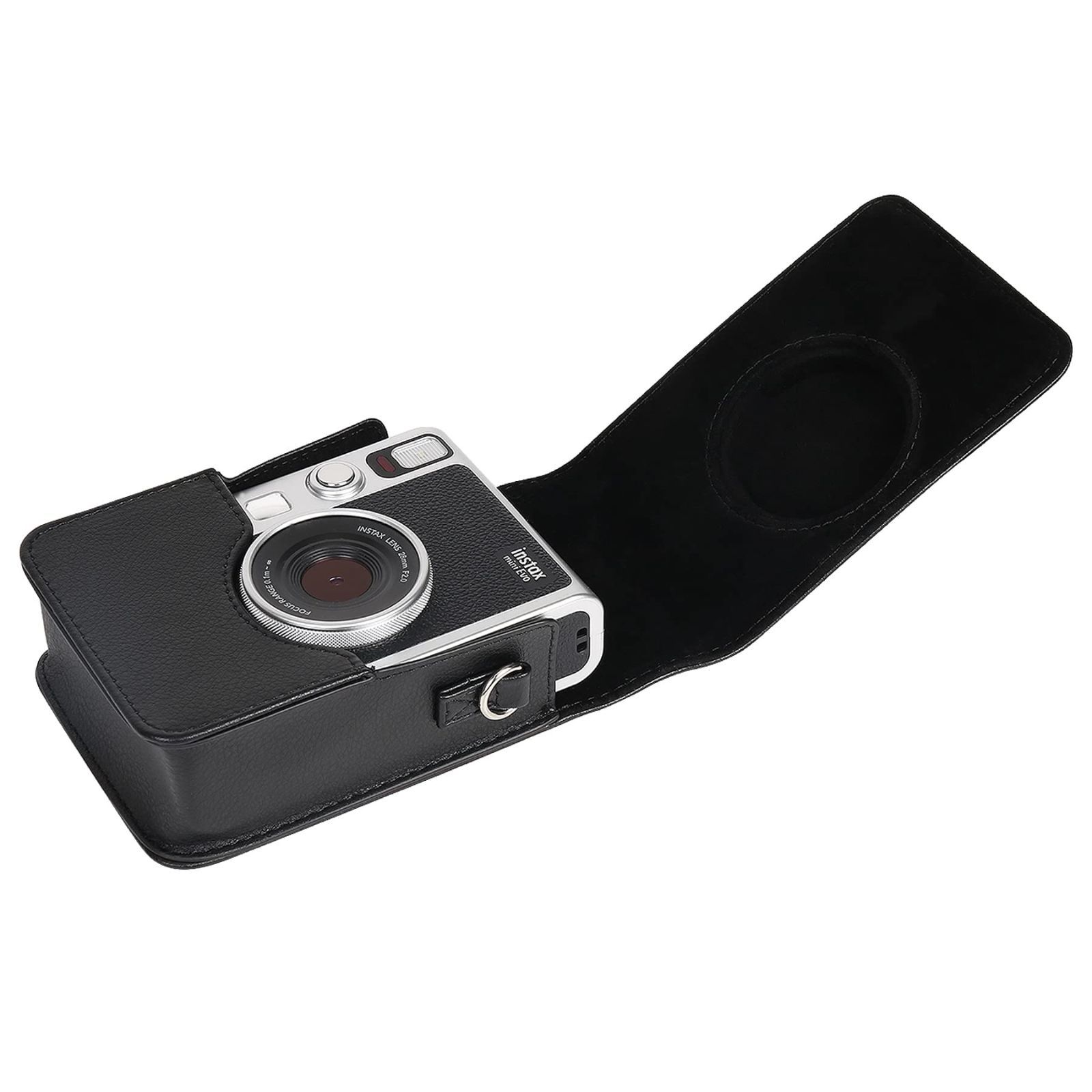 ハイブリッドインスタントカメラ instax Evo チェキ mini FUJIFILM Evo 富士フイルム 互換品 INS 黒革ケース MINI Khanka