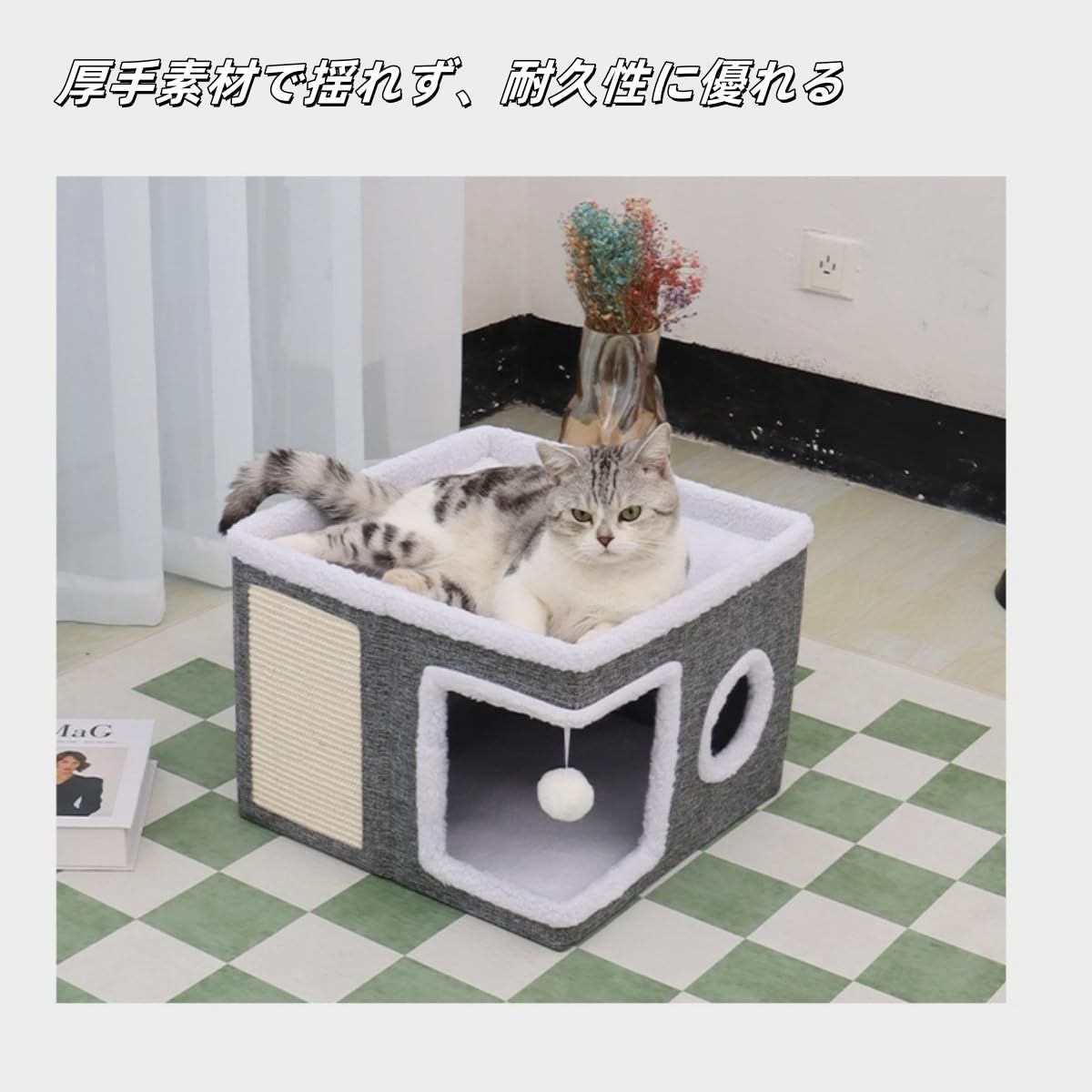 ハンドメイド 猫ちゃん ワンチャン ペット用 2段ベッド♫ 寝る場所ワイド ハンドメイド 猫ちゃん ワンチャン ペット用 2段ベッド♫ 寝る場所