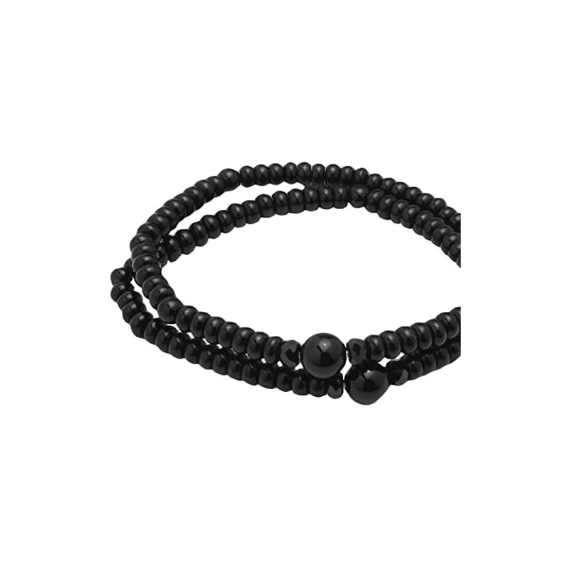 和ごころ念珠堂 108珠 数珠 ブレスレット ブラックオニキス 小 腕輪念珠 0
