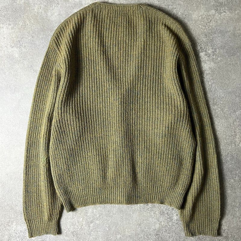 60s 70s USA製 PURITAN 無地 ウール アクリル ニット カーディガン M