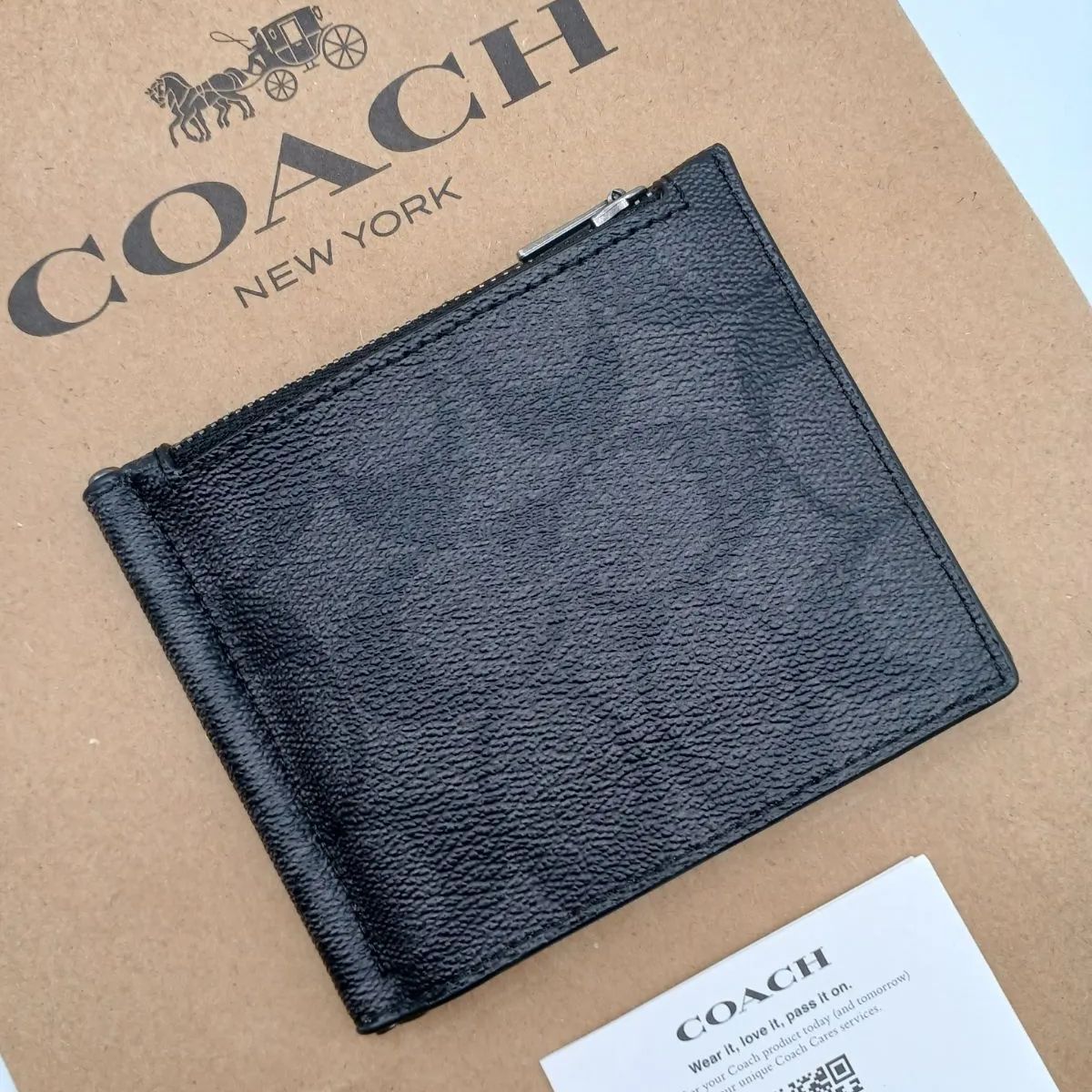 COACH マネークリップ 財布 ジップ メンズ商品 送料込み