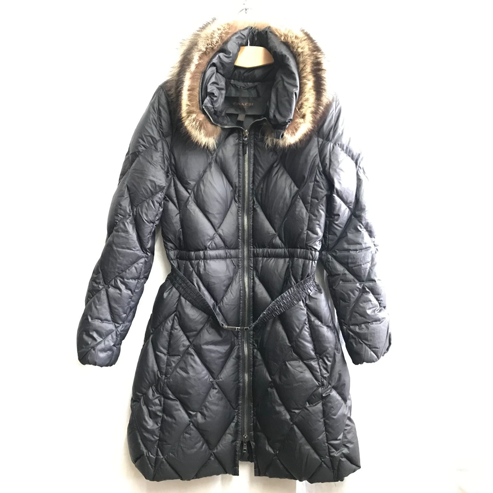 COACH コーチ ベルテッド キルティング ダウンコート ジャケット