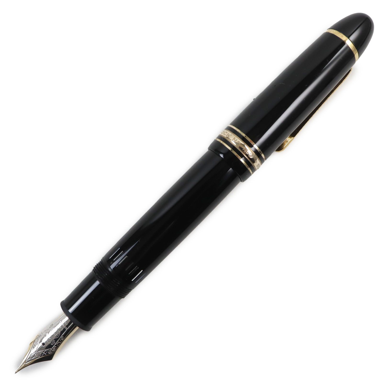 ●MONTBLANC モンブラン マイスターシュテュック No.149 ペン先14K Fニブ ホワイトスター 万年筆 ブラック ゴールド メンズ