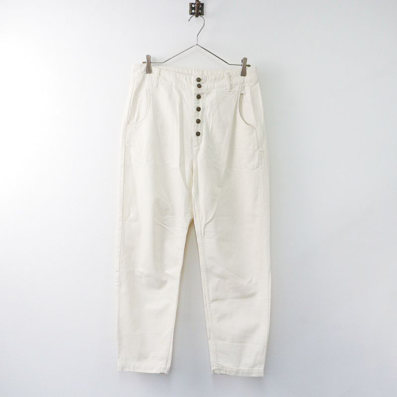 アトリエナルセ atelier naruse cotton denim peck top pants コットンデニム ペックトップパンツ  40/キナリ【2400014002133】 - メルカリ