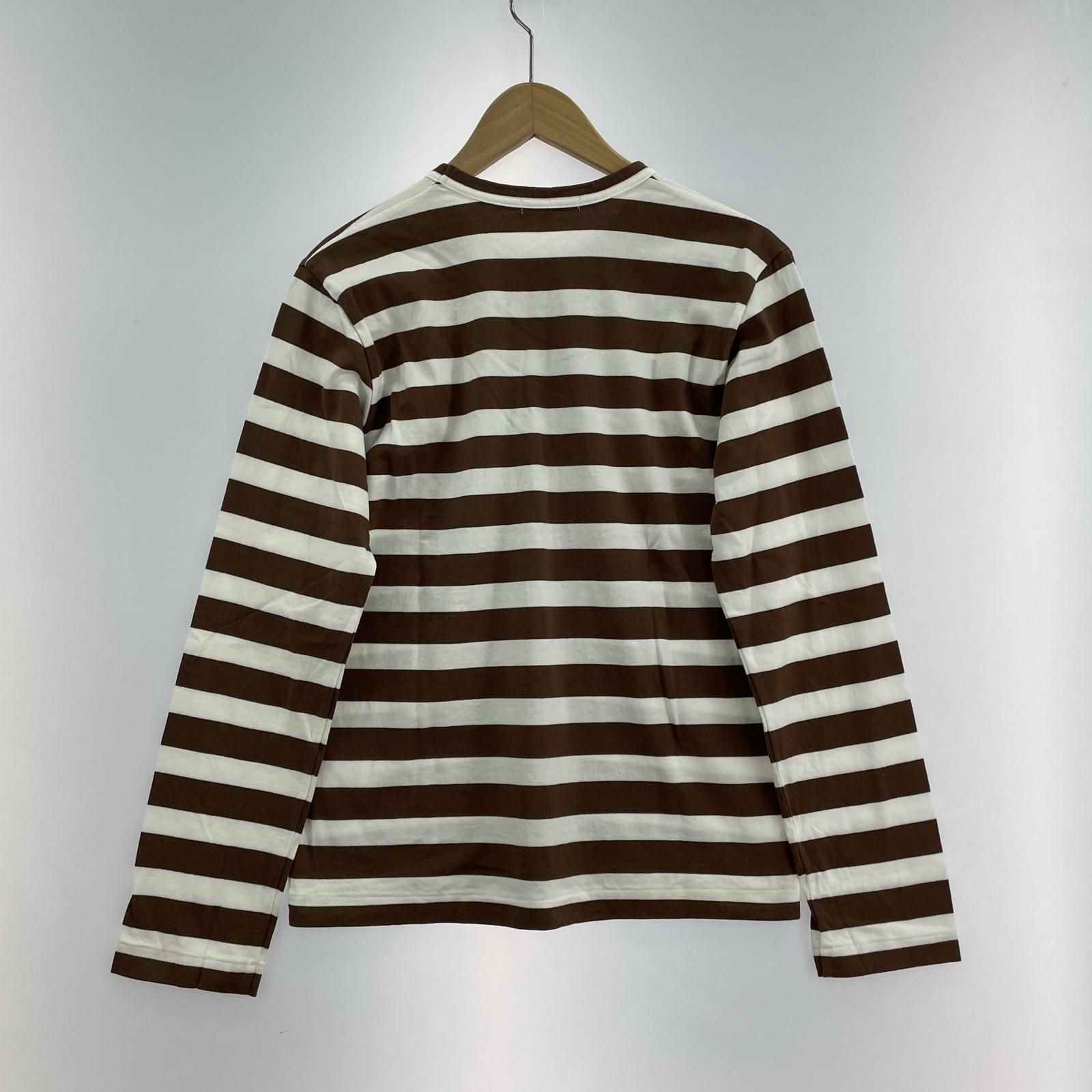 COMME des GARCONS ボーダーLSTEE M ブラウン BLACK COMME des GARCONS 