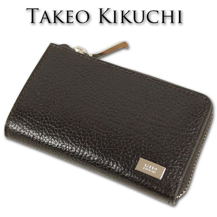 タケオキクチ TAKEO KIKUCHI キーケース ダークブラウン系