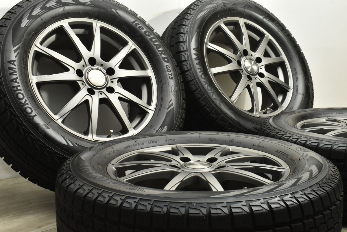 バリ溝 ユーロバーン 18in 7.5J 48 PCD130 ヨコハマ アイスガード G075 265|60R18 ベンツ W463 Gクラス スタッドレス