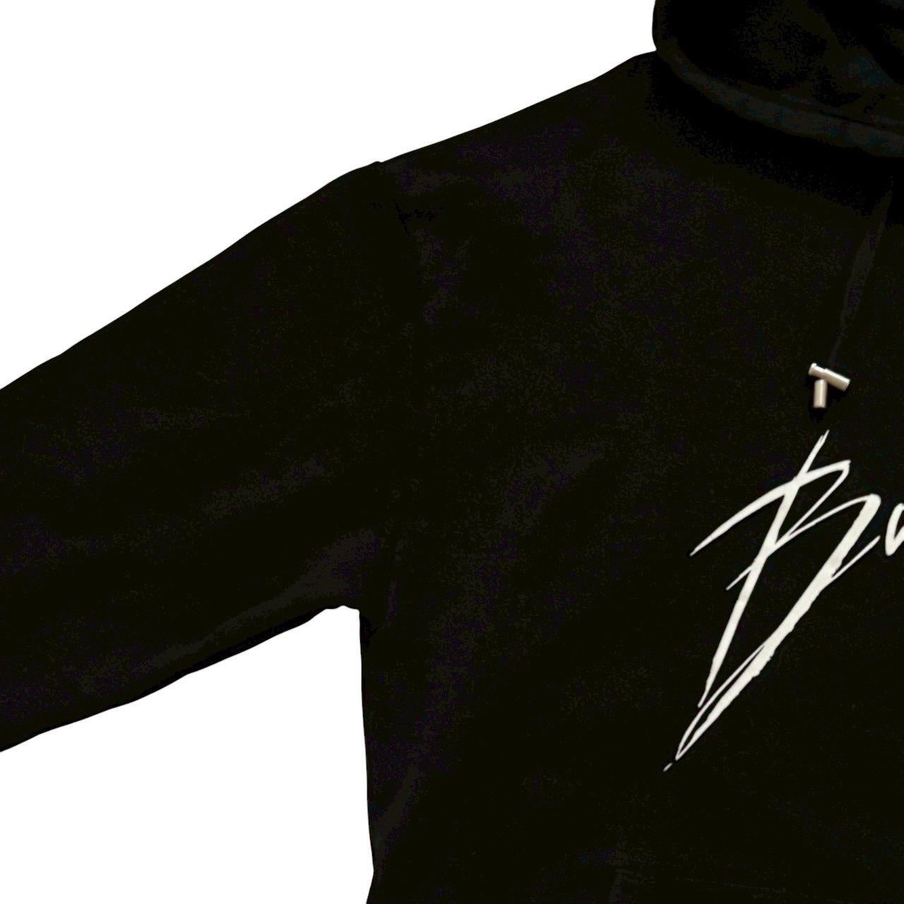 BALMAIN バルマン パーカー 黒 ロゴ サイドジップ スウェットフーディ 