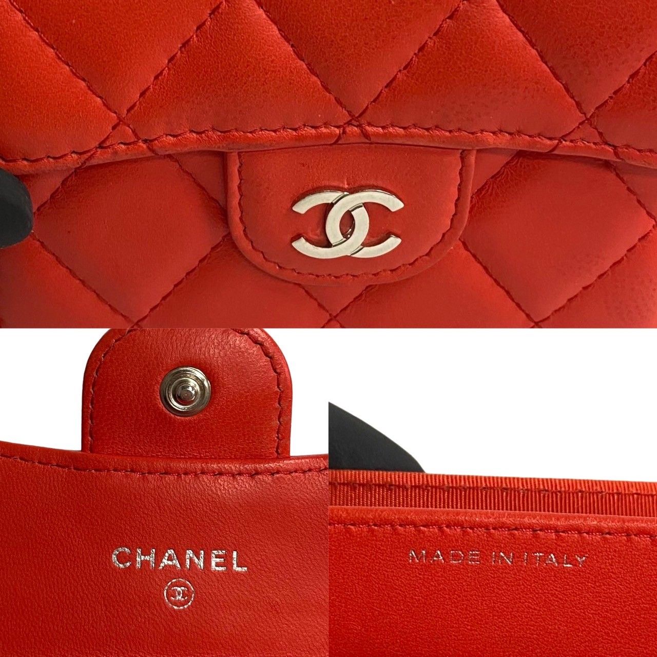 本日限り!新品未使用 シャネル マトラッセ ラムスキン 財布 正規保証2681 極 美品 シール有 27番台 CHANEL シャネル マトラッセ