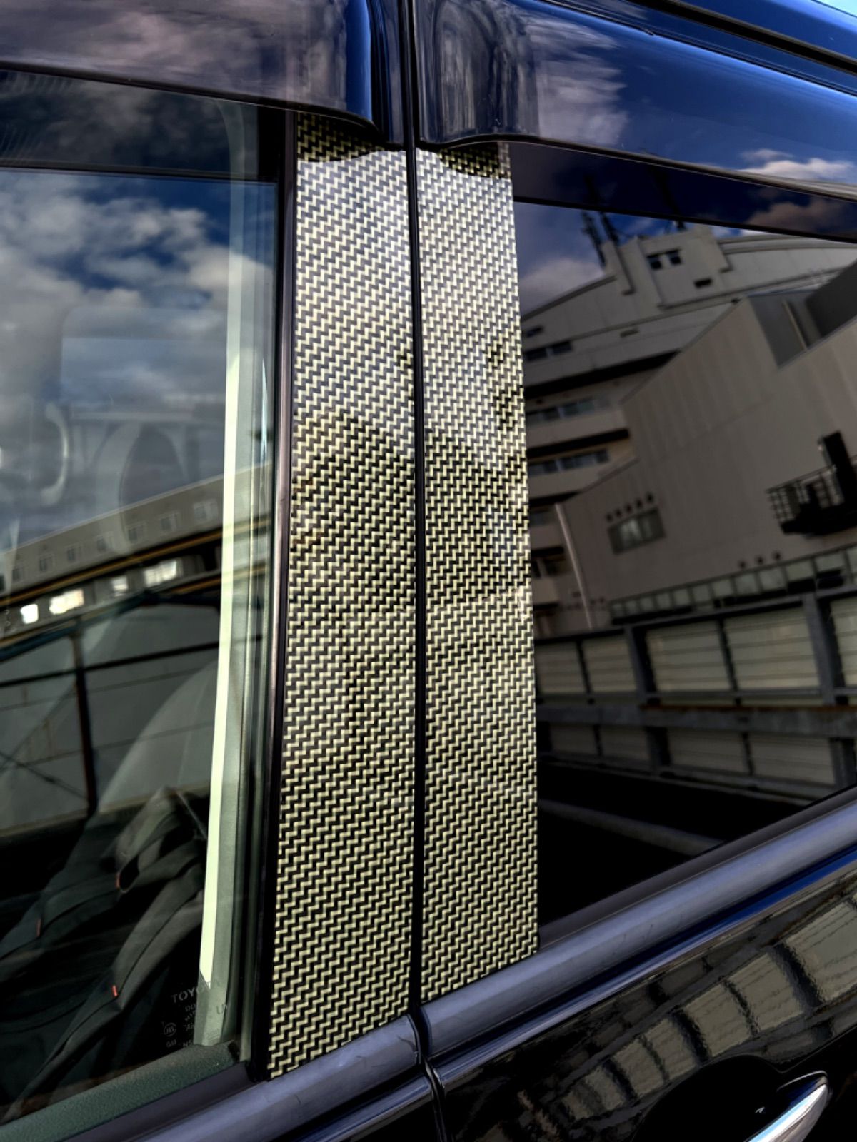 CV系 デリカD:5【リアルカーボンケブラー】ピラーガーニッシュ