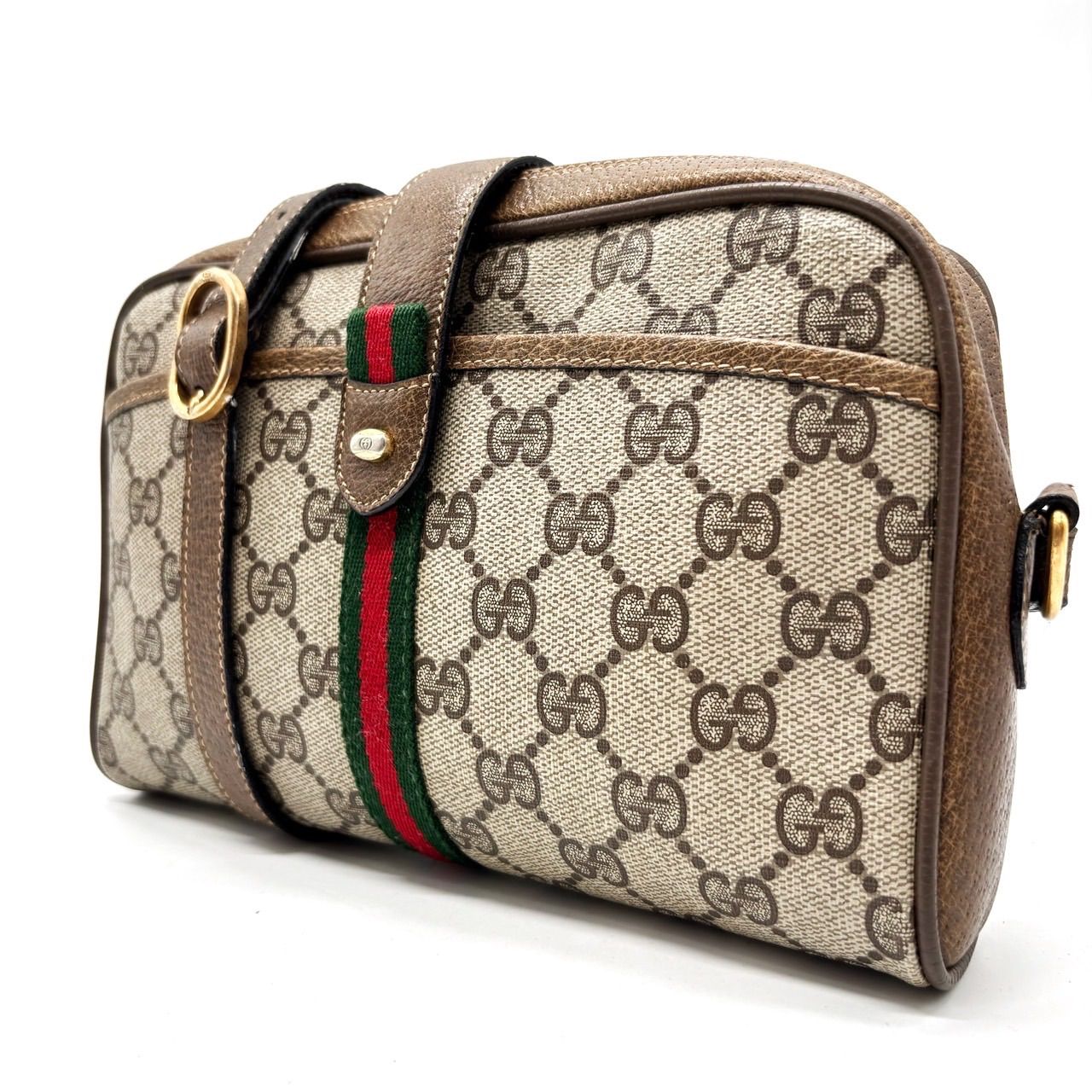 美品 GUCCI オールドグッチ ショルダーバッグ シェリーライン ブラウン GUCCI グッチ オールドグッチ シェリーライン ショルダーバッグ