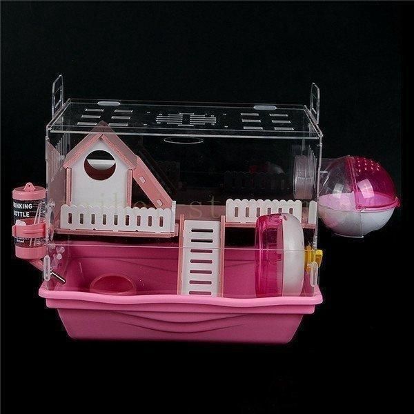 ハムスター用品 ハムスターケージ 小動物用ケージ ケージ 広いハウス 小動物小屋 籠 かご 飼育 大きい 透明 取り外し 掃除しやすい 贅沢セット