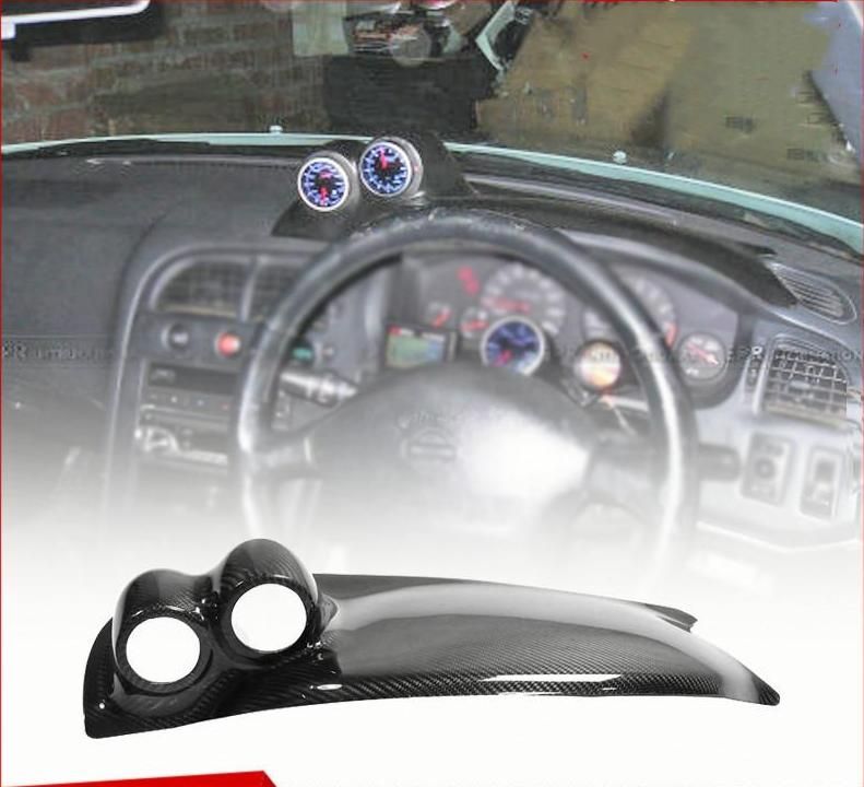 NISSAN R32 GTS GTR ダッシュボード用 追加メーター台座 2連メーターフード|5.14