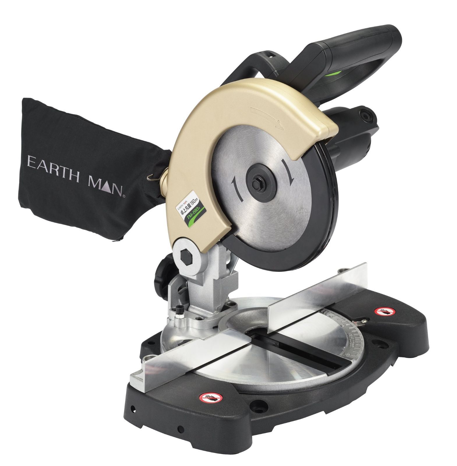 190mm EARTH MAN TM-190A ブレーキ付 TAKAGI 丸鋸 卓上丸のこ 丸のこ スライド丸鋸 卓上丸ノコ テーブルソー 高儀 丸ノコ 電動ドライバー チップソー切断機