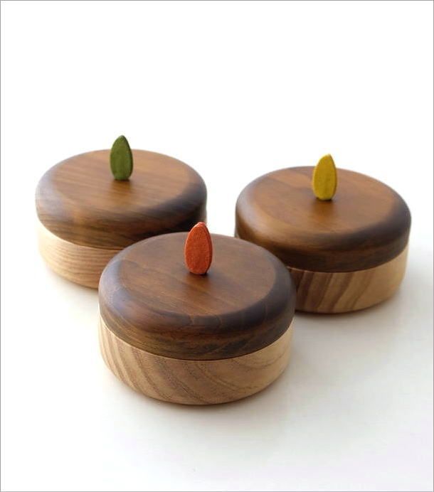 天然木　木製　三段小物入れ　ミラー付き 天然木 木製 三段小物入れ ミラー付き 収納ボックス3個セット