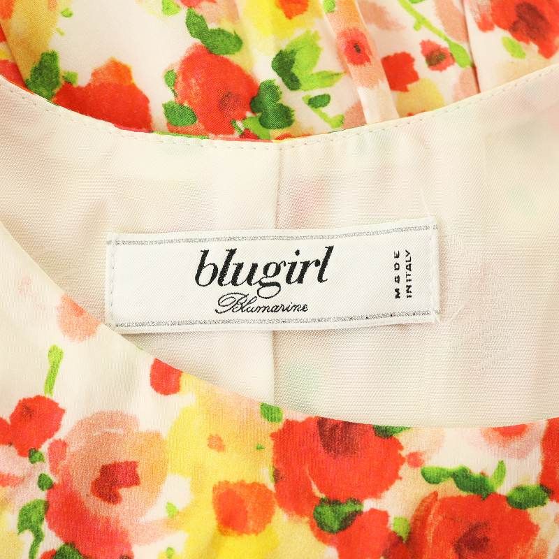 blugirl ブルーガール ブルマリン ノースリーブワンピース 花柄 blugirl ブルーガール☆ノースリーブワンピース フルーツ