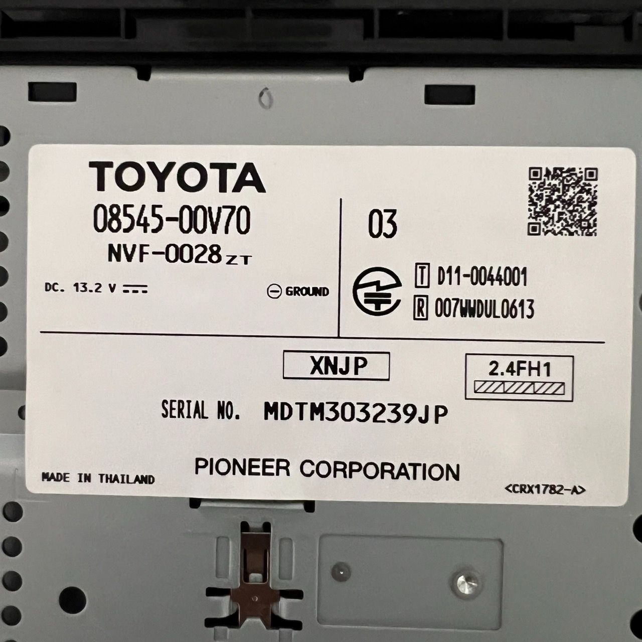 TOYOTA カーオーディオヘッドユニット 08545-00V70 TOYOTA カーオーディオヘッドユニット 08545-00V70 - メルカリ